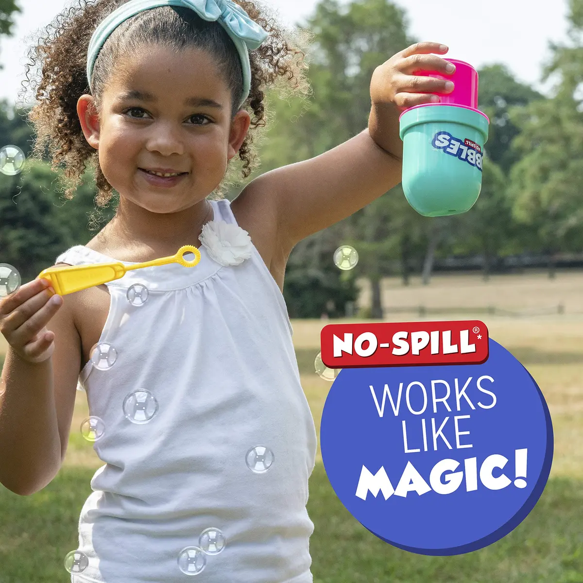 Fubbles No-Spill Bubble Tumbler with 4oz Solution & Wand | Ages 18 Months+ | Multicolor - view 3