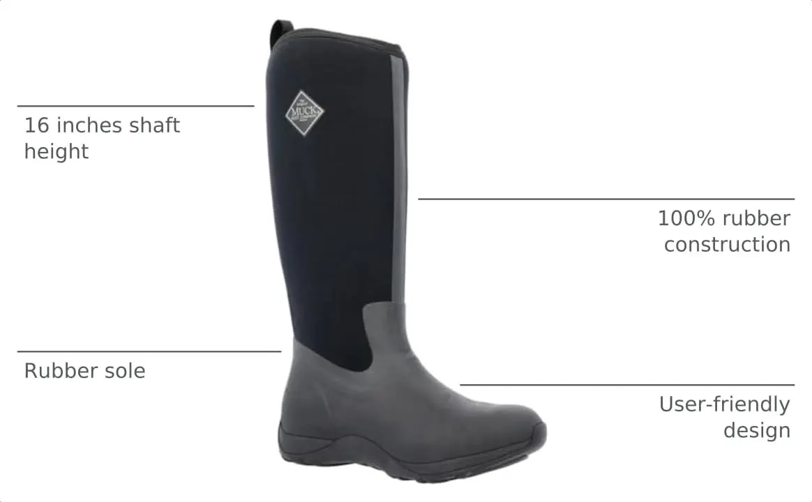 MUCK Arctic Adventure Tall Rubber Women's Winter Boots | Waterproof, Insulated, 16-inch Height - view 3