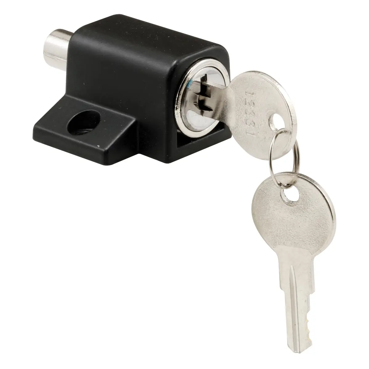 Prime-Line U 9862 White Lock | Heavy Duty Sliding Door Lock with Push-In Security - main product image
