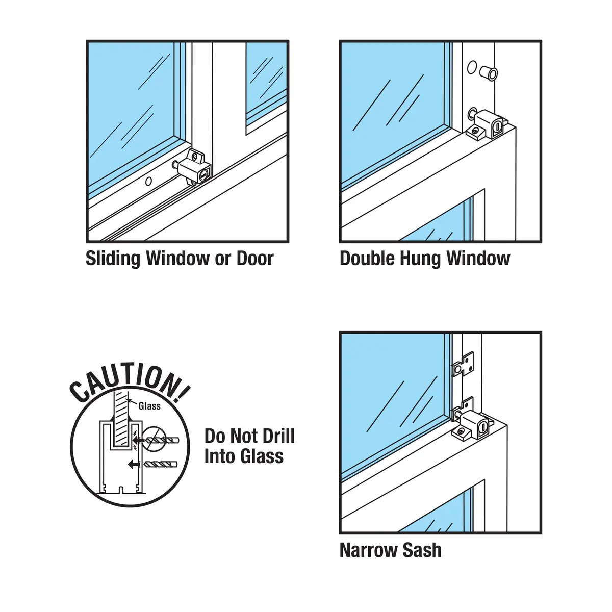 Prime-Line U 9862 White Lock | Heavy Duty Sliding Door Lock with Push-In Security - view 3