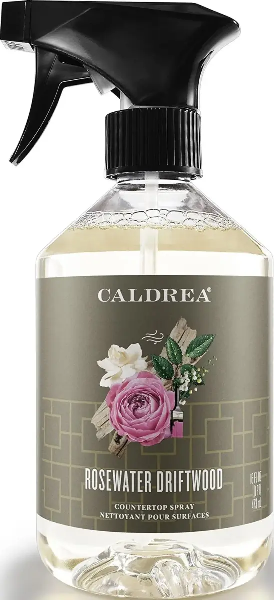 Caldrea Multi-surface CounterTop Spray Cleaner Rosewater Driftwood Scent 473ml (16 Fl Oz) | Vegetable Protein Extract Odor Remover - main product image
