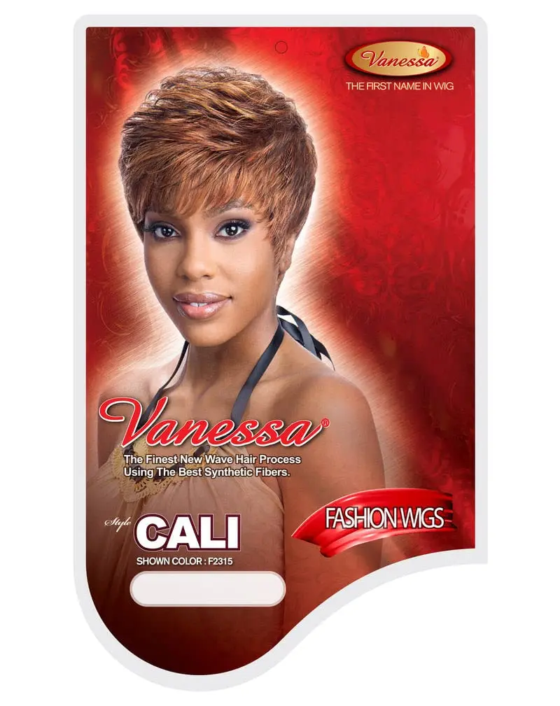 VANESSA Synthetic Full Wig - CALI (#1 - Jet Black) | Short Straight Wig with Adjustable Strap - view 6