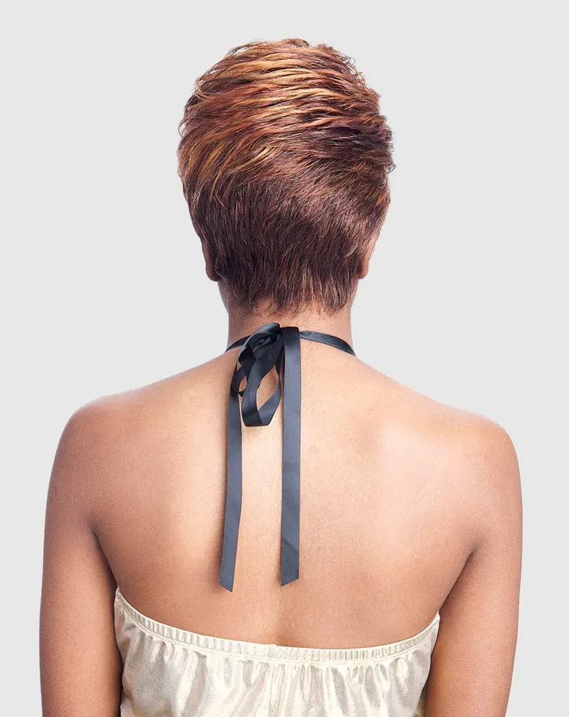 VANESSA Synthetic Full Wig - CALI (#1 - Jet Black) | Short Straight Wig with Adjustable Strap - view 3
