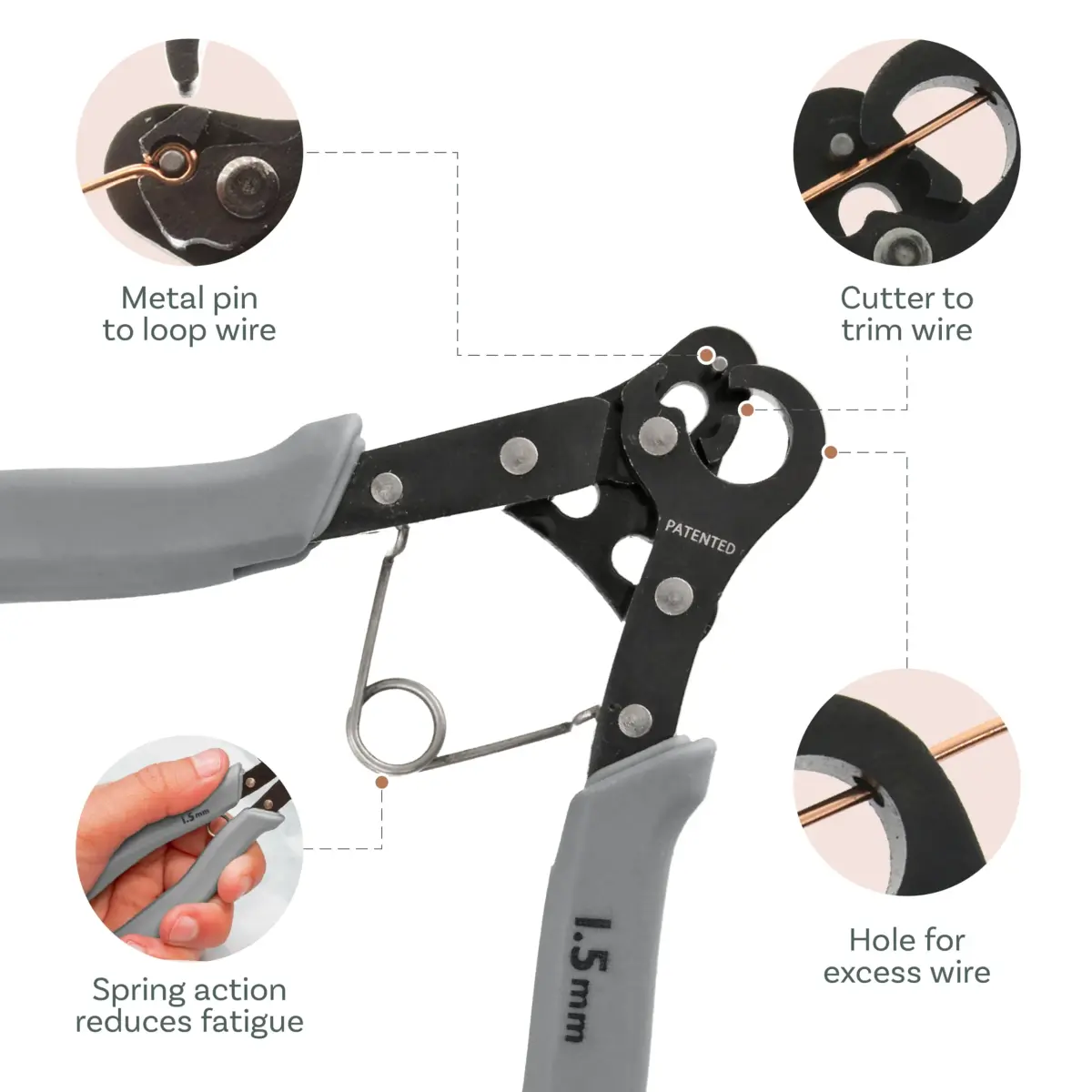 The Beadsmith Original One Step Looper Pliers | Creates 1.5 mm Loops for Jewelry Making - view 5