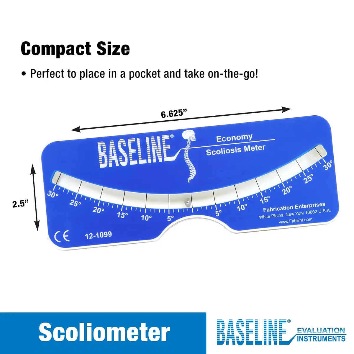 Baseline 12-1099 Scoliosis Portable Medical Evaluation Adults & Children | Accurate Back & Spine Rotation Test - view 3