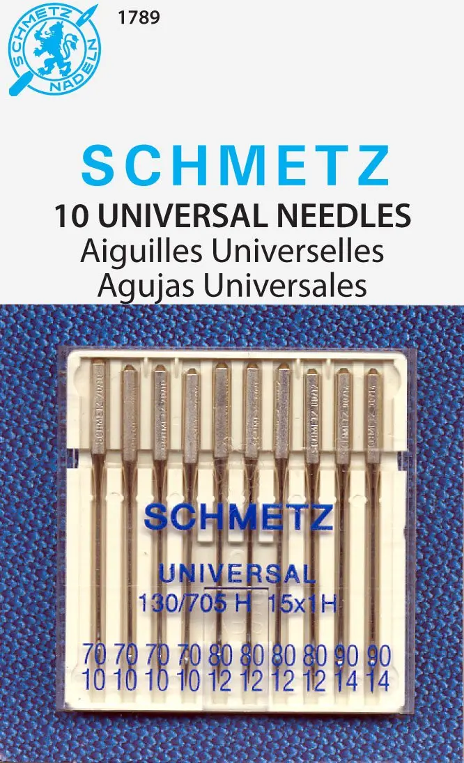 SCHMETZ Universal (130/705 H) Household Sewing Machine Needles - Assortment - 10 Pack | 7.05 cm (2.78 in) Length - main product image