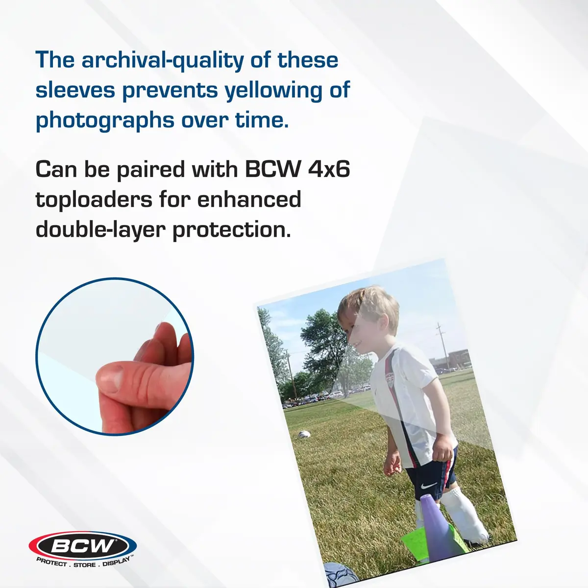 BCW 4x6 Photograph Sleeves - Pack of 100 | Archival Quality Crystal Clear Polypropylene | Acid-Free for Art Prints, Postcards, Pictures, and More! - view 4