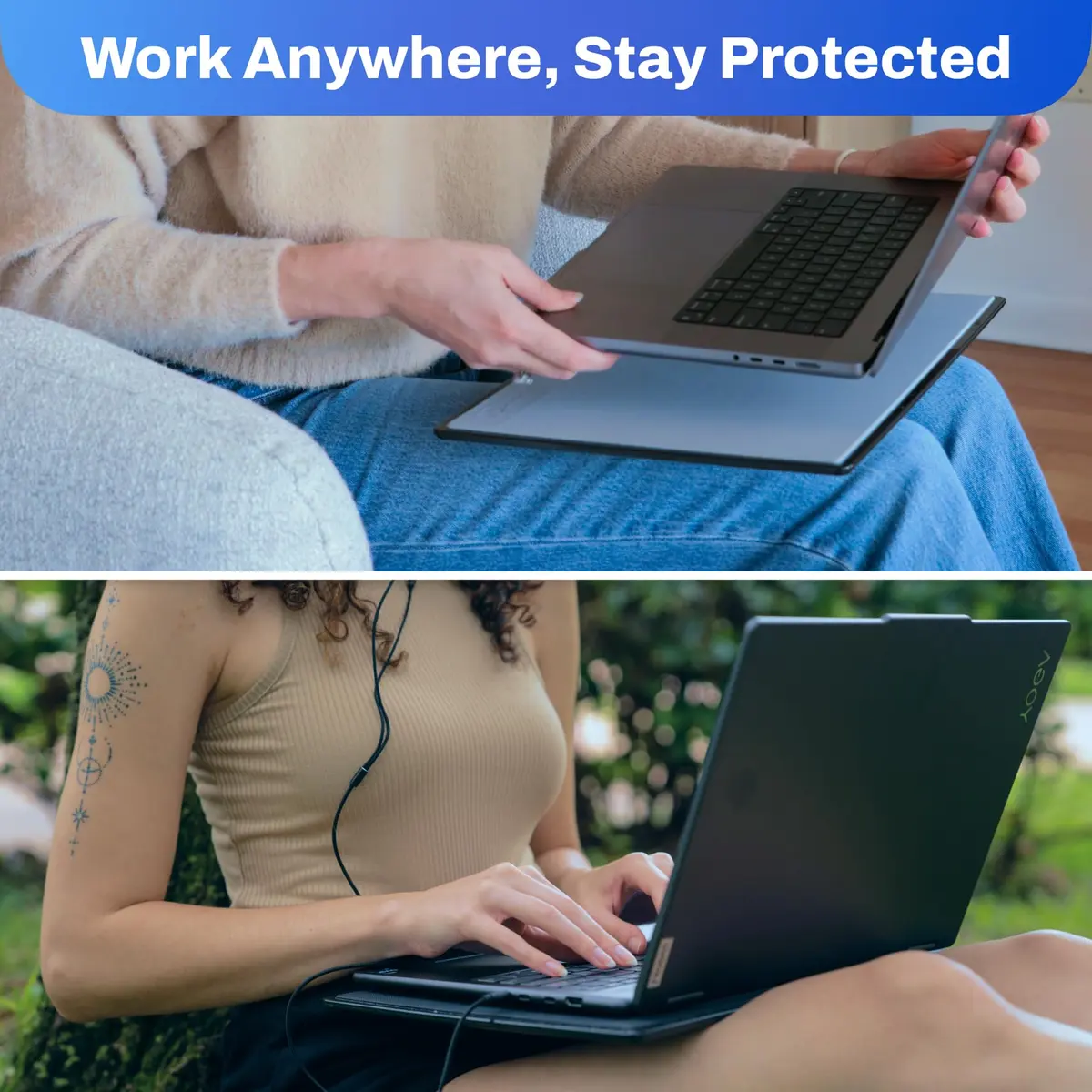 DefenderShield Laptop Pad for EMF Protection – EMF Blocker Pad for Laptops Up to 17” | Heat & RF Shield - view 3