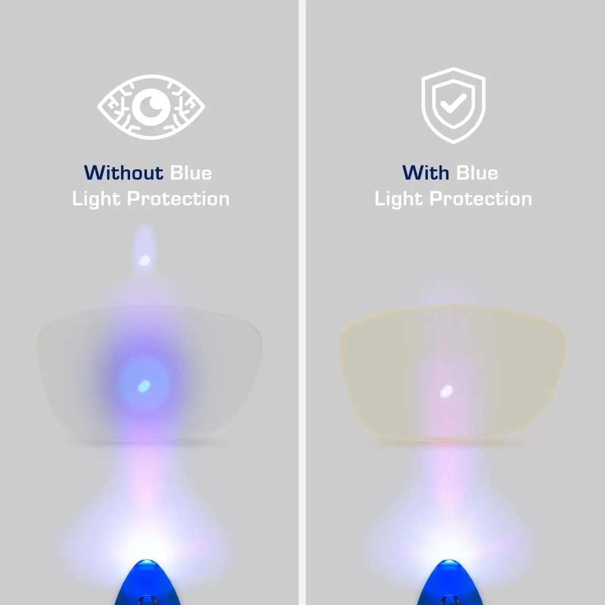 Gamma Ray Optics Blue Light Blocking Gaming Glasses w/Amber Tint & Anti Glare UV 53mm (2.1 in) - view 2
