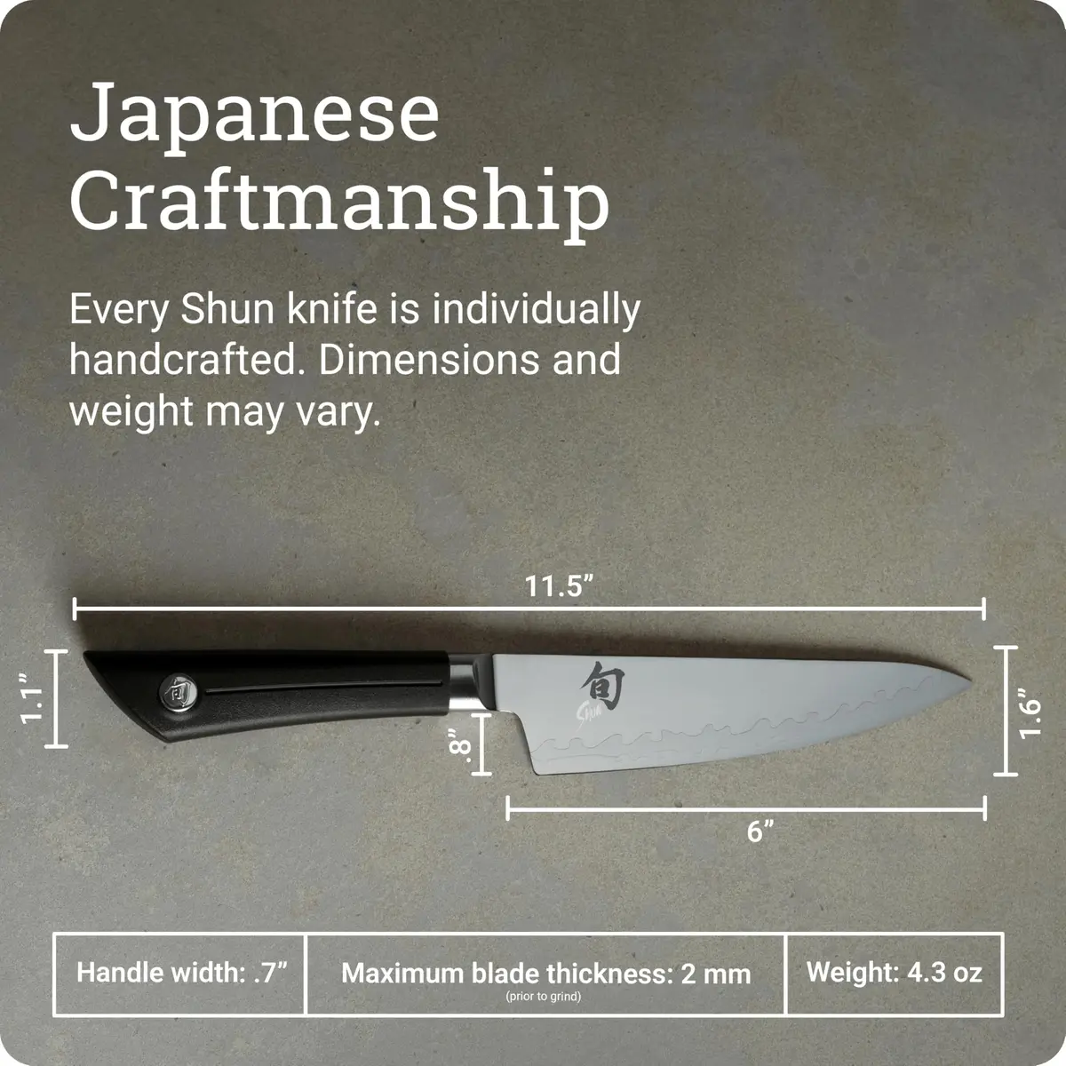 Shun Sora 6" Chef's Knife | Japanese VG10 Steel Edge, Full Tang, Balanced Handle - view 5