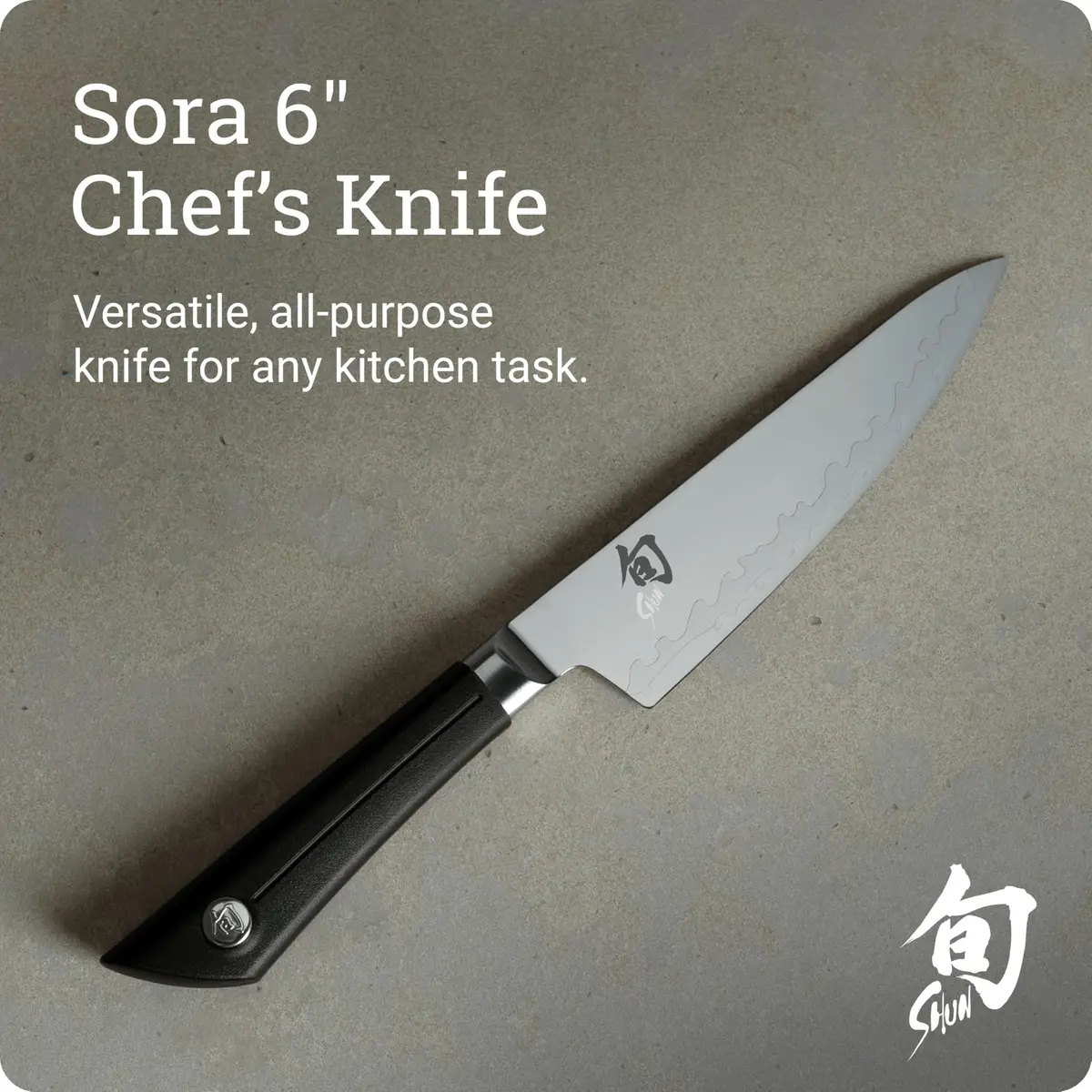 Shun Sora 6" Chef's Knife | Japanese VG10 Steel Edge, Full Tang, Balanced Handle - view 2