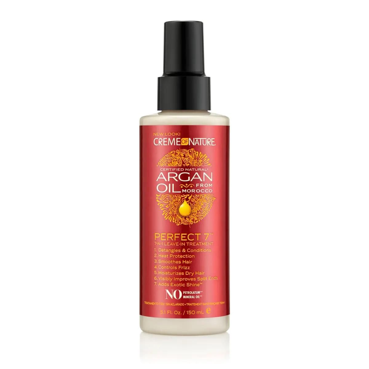 Creme of Nature Argan Oil from Morocco Perfect 7 7-in-1 Leave-in, 5.1 fl oz | Nourishing, Frizz Control & Heat Protection - main product image