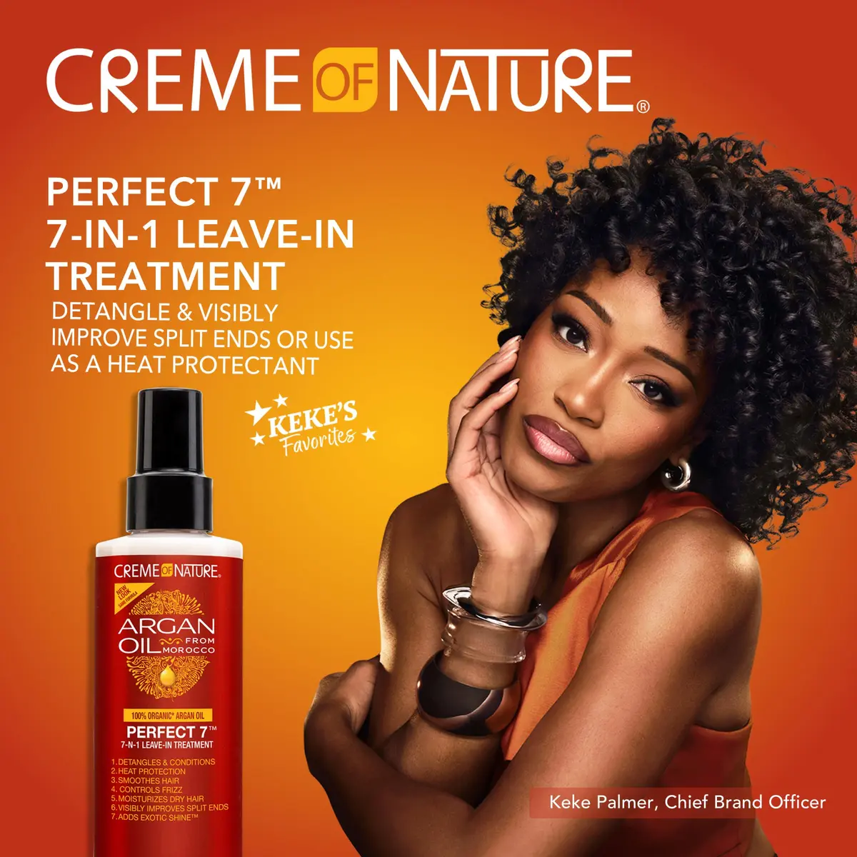 Creme of Nature Argan Oil from Morocco Perfect 7 7-in-1 Leave-in, 5.1 fl oz | Nourishing, Frizz Control & Heat Protection - view 2