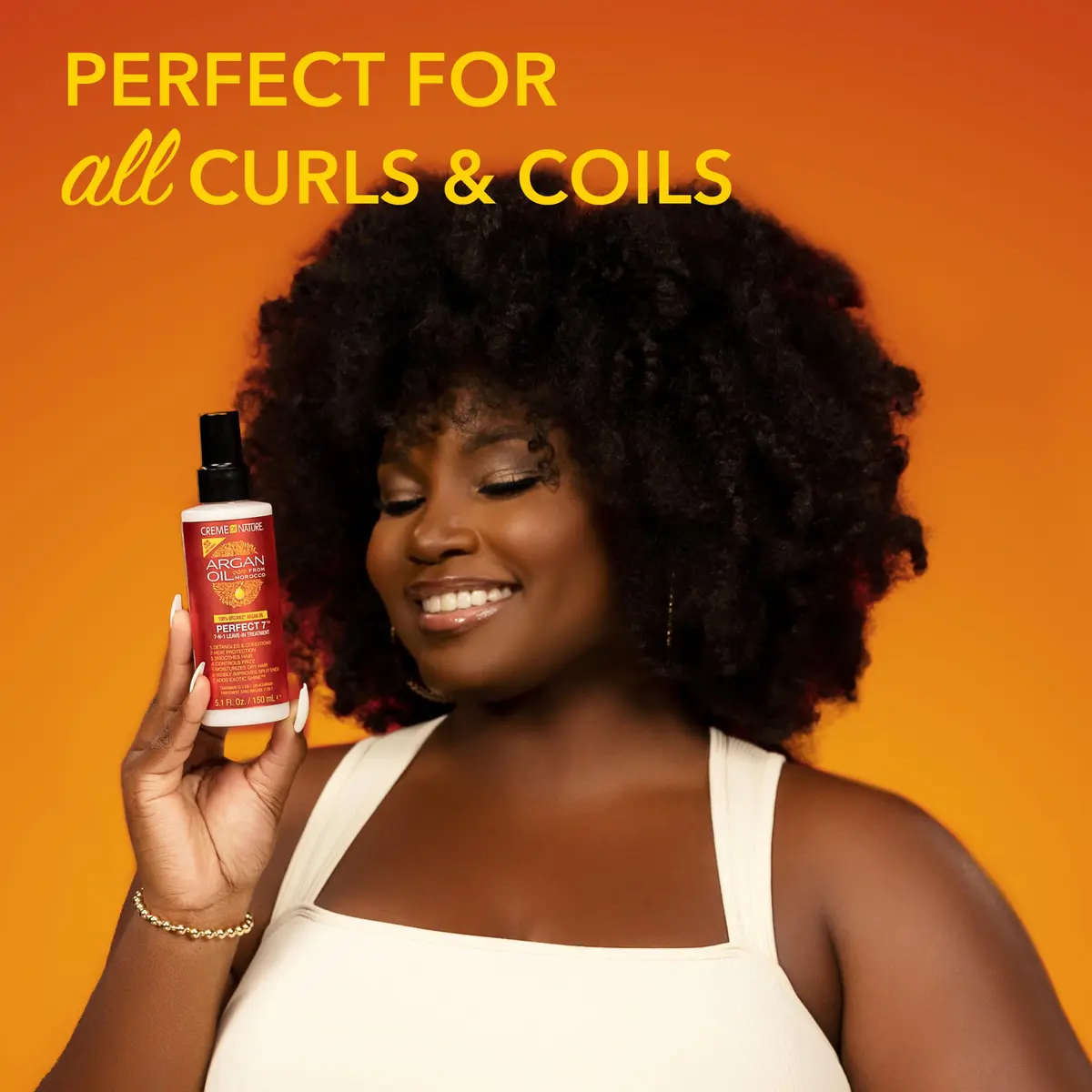 Creme of Nature Argan Oil from Morocco Perfect 7 7-in-1 Leave-in, 5.1 fl oz | Nourishing, Frizz Control & Heat Protection - view 3