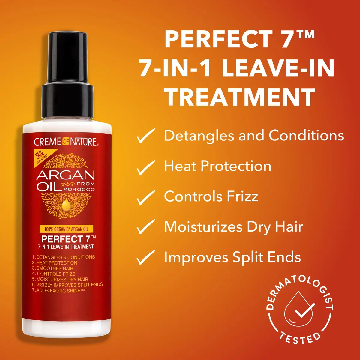Creme of Nature Argan Oil from Morocco Perfect 7 7-in-1 Leave-in, 5.1 fl oz | Nourishing, Frizz Control & Heat Protection - view 4