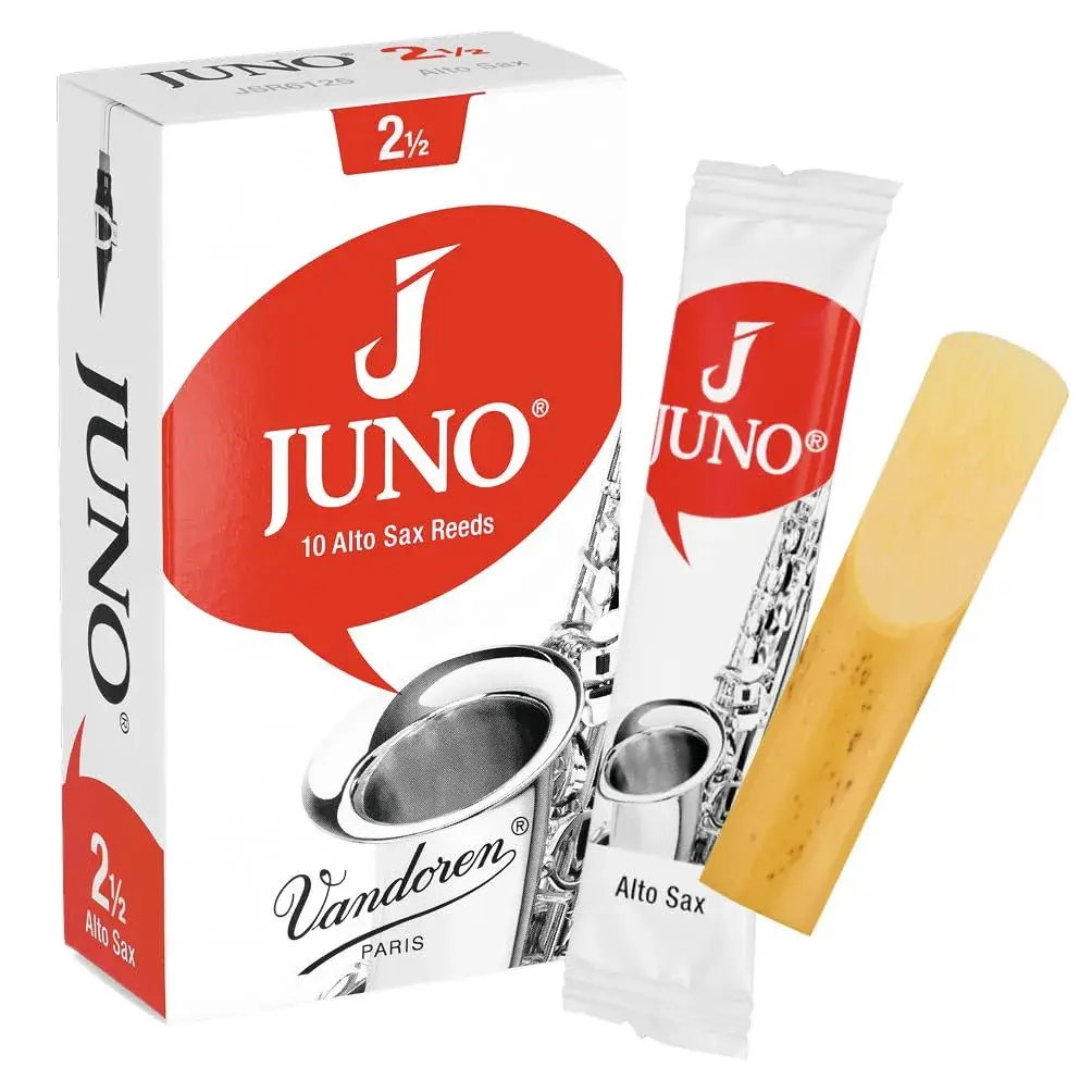 Vandoren JUNO Alto Saxophone Reeds Strength 2.5 (10 Pack) | Responsive Cane for Beginners - main product image
