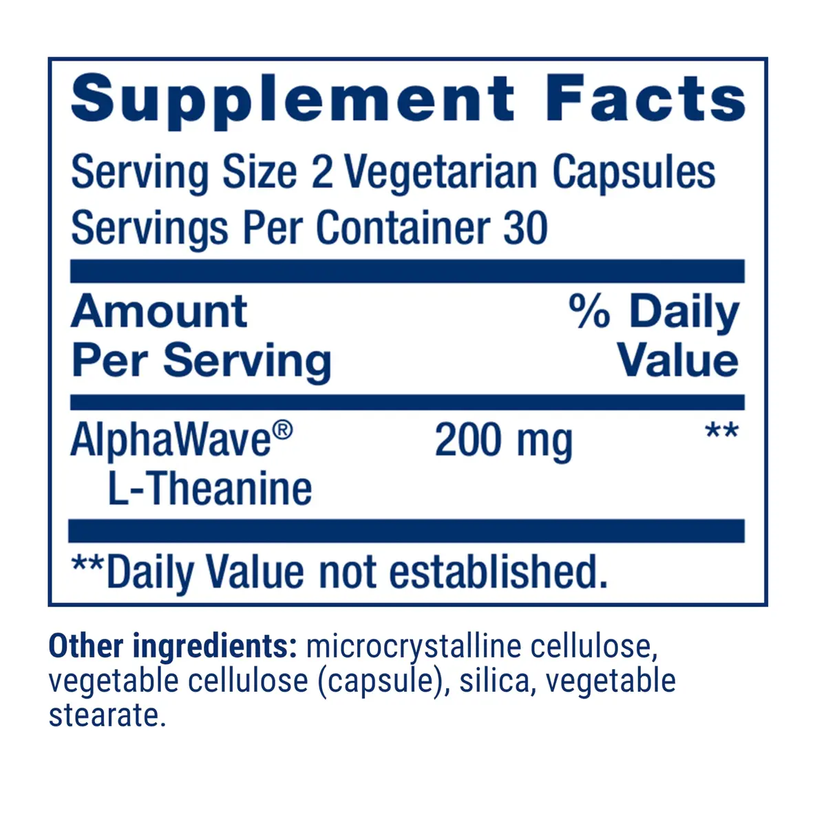 Life Extension L-Theanine 200 mg | Supports Relaxation & Mood, Vegetarian, Gluten-Free, Non-GMO, 60 Capsules - view 2