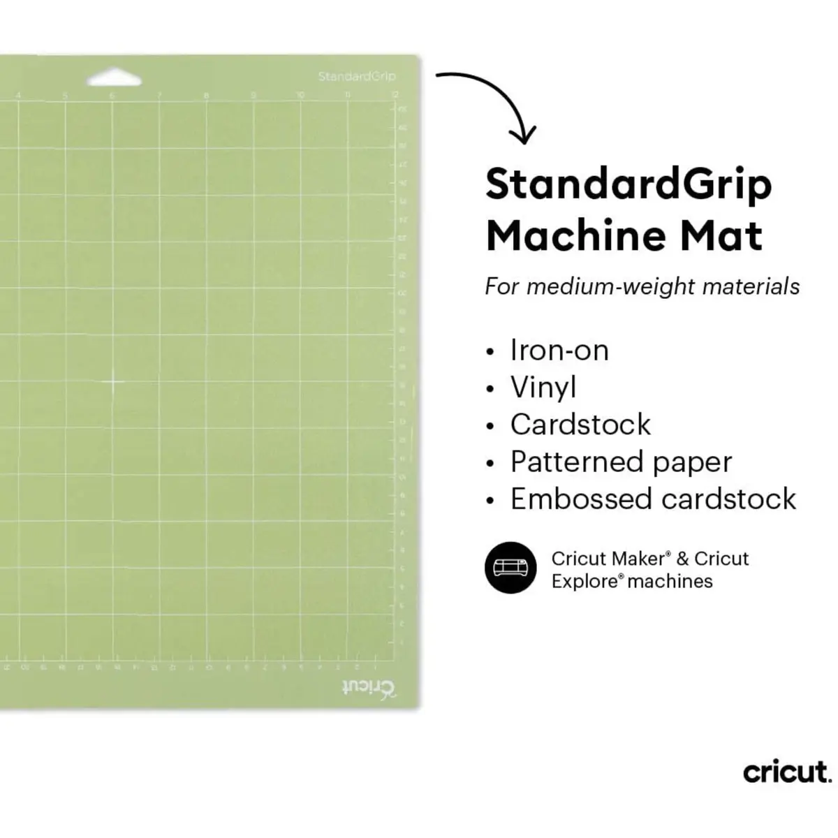 Cricut StandardGrip Machine Mats 12in x 12in | Reusable Craft Mats for Cricut Explore & Maker - view 2