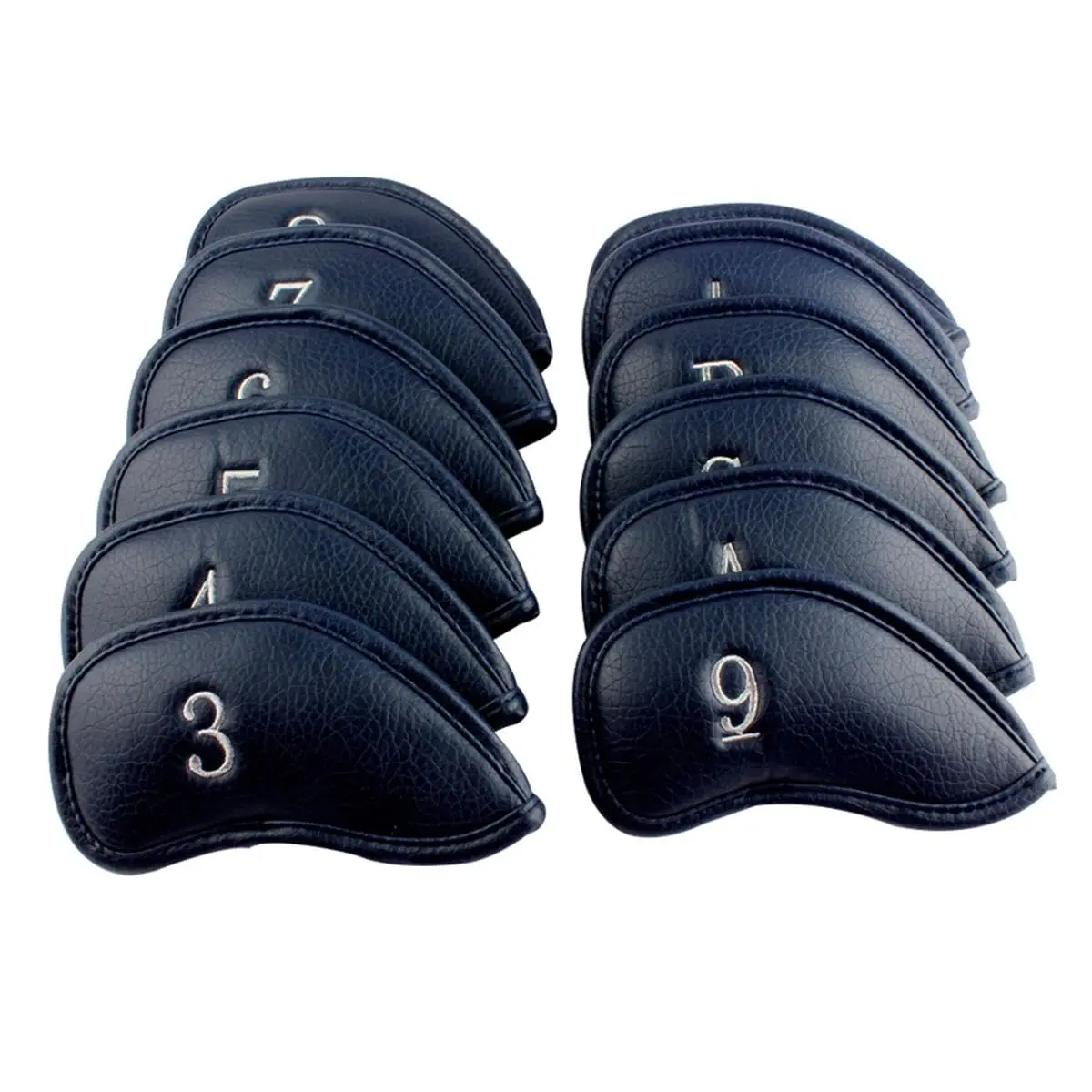 Craftsman Golf 12pcs Synthetic Leather Head Covers Set | Thick PU Leather for All Brands - main product image