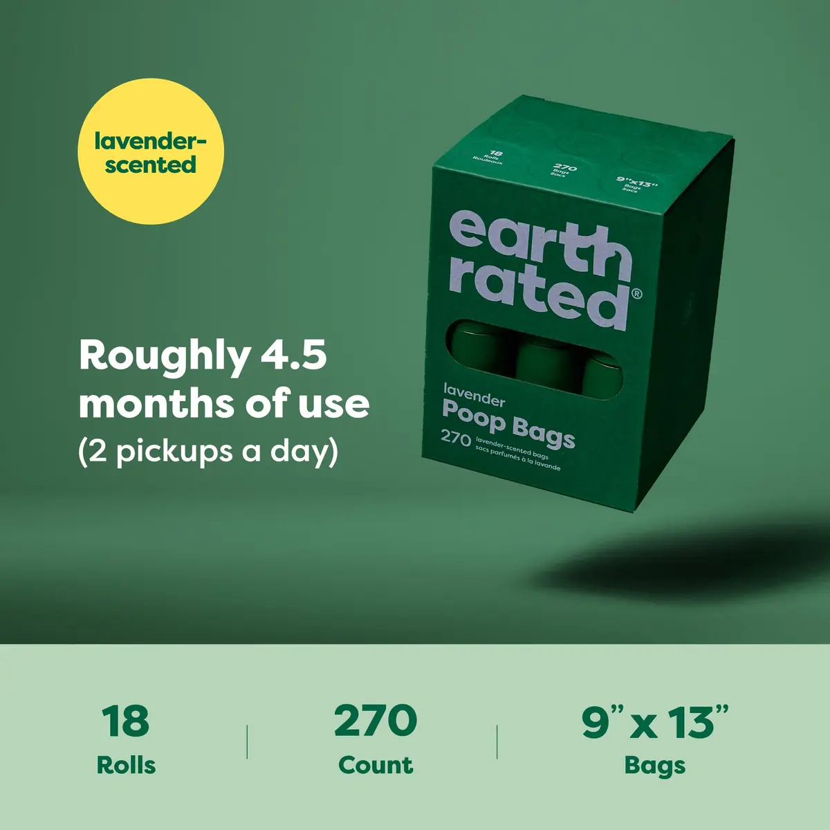 Earth Rated Dog Poop Bags on Refill Rolls 270 Lavender | Leak-Proof & Extra Thick (en_US) - view 6