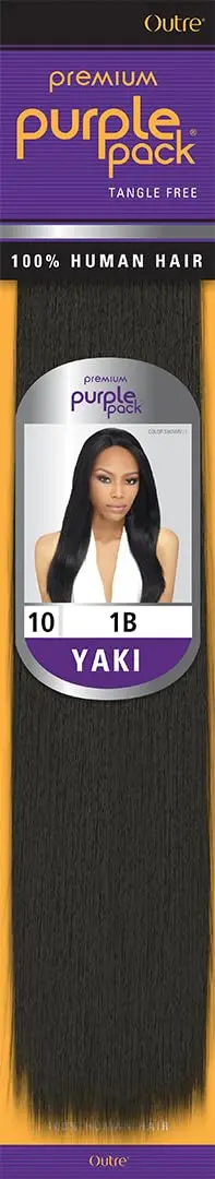 Outre 100% Human Hair Purple Pack Yaki Weave 10" (1 Pack, Dark Brown 2) | 100% Human Hair Weave - view 2