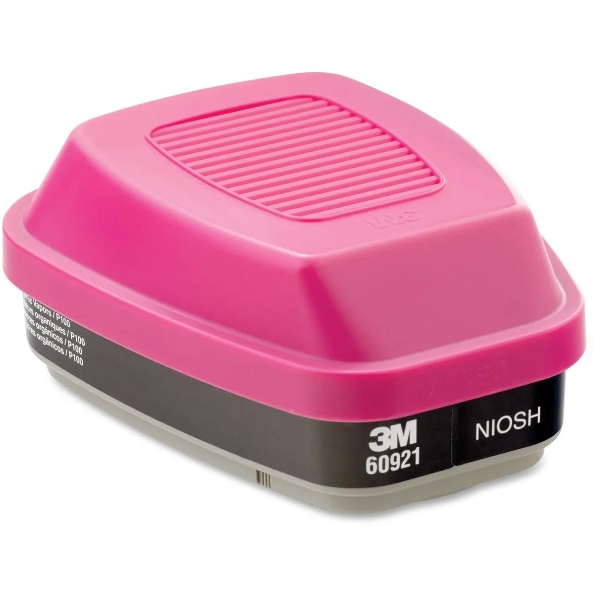 3M P100 Respirator Cartridge/Filter 60921 | NIOSH Approved, 1 Pair, OV/P100, Magenta/Black - view 4