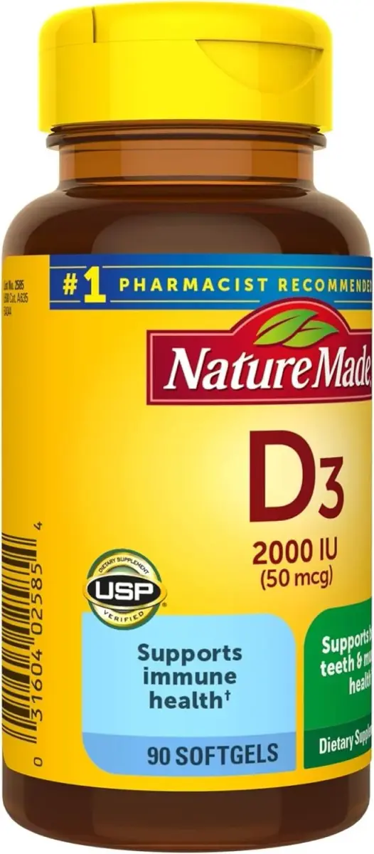 Nature Made Vitamin D3 2000 IU Liquid Softgels 270 Count (90 ea Pack of 3) | Supports Bone, Muscle & Immune Health - view 5