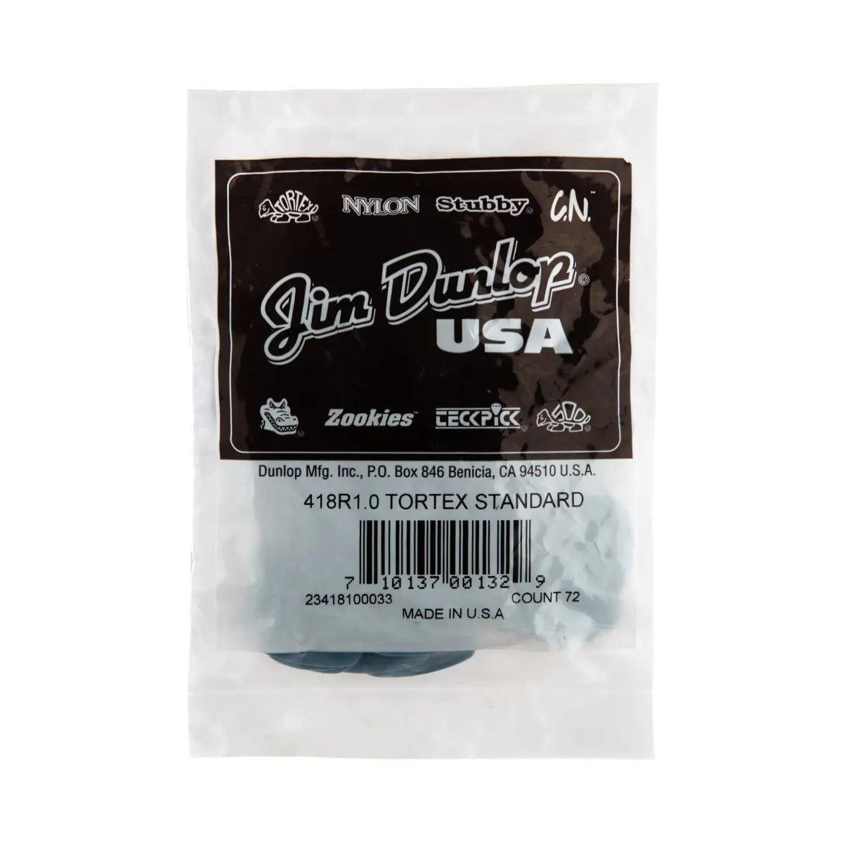 Jim Dunlop Tortex Standard Picks 1.0mm Blue (72-Pack) | Bright Attack & Superior Grip - view 9