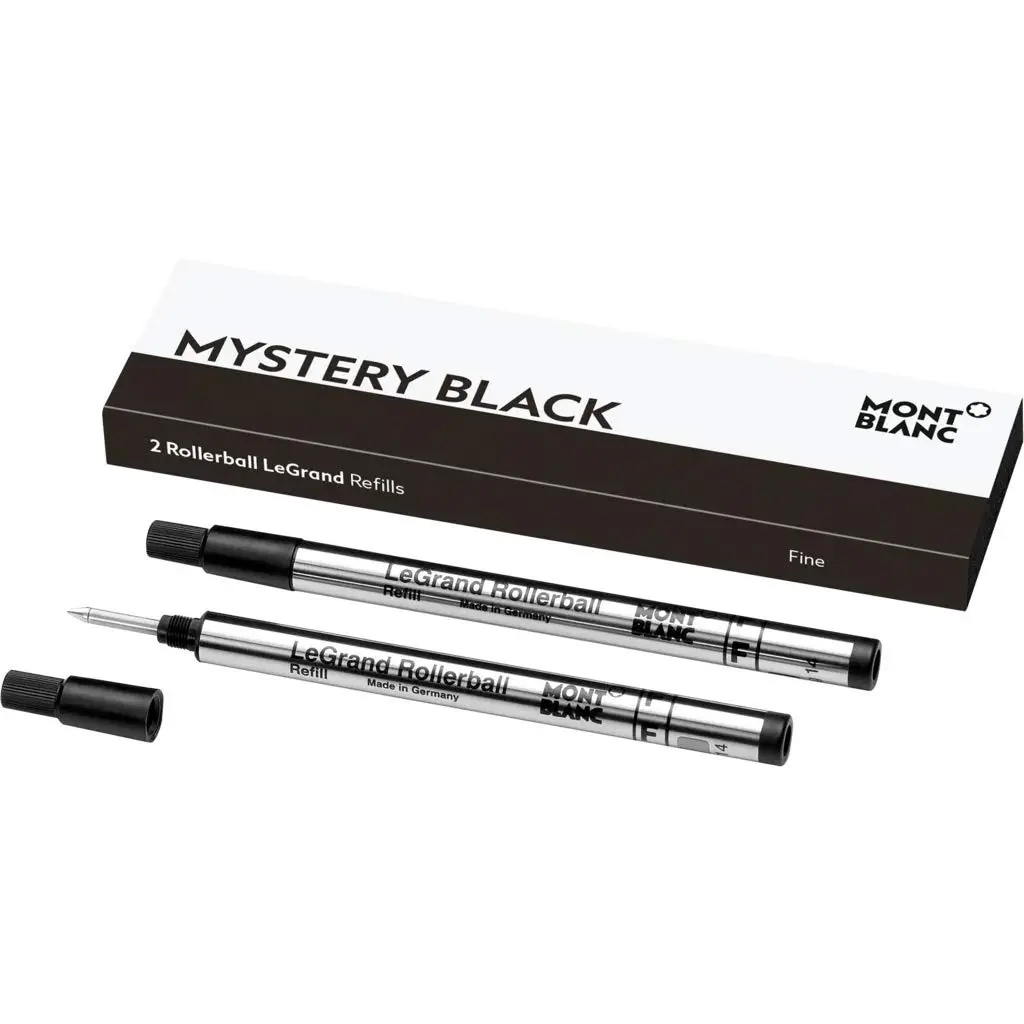 Montblanc Rollerball LeGrand Refills Mystery Black Fine Tip (2 Count) | Smooth Ink Flow for Meisterstück Pens - main product image