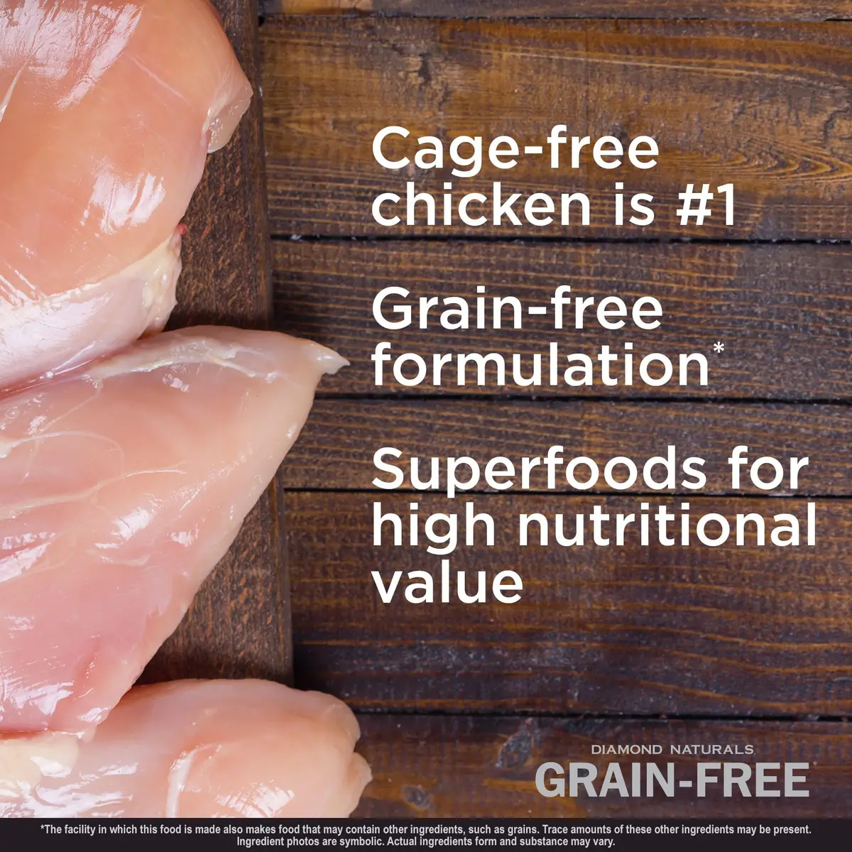 DIAMOND NATURALS Grain-Free Dry Dog Food, Cage-Free Chicken, 12.7kg (28lb) | All-Natural Protein & Energy - view 3