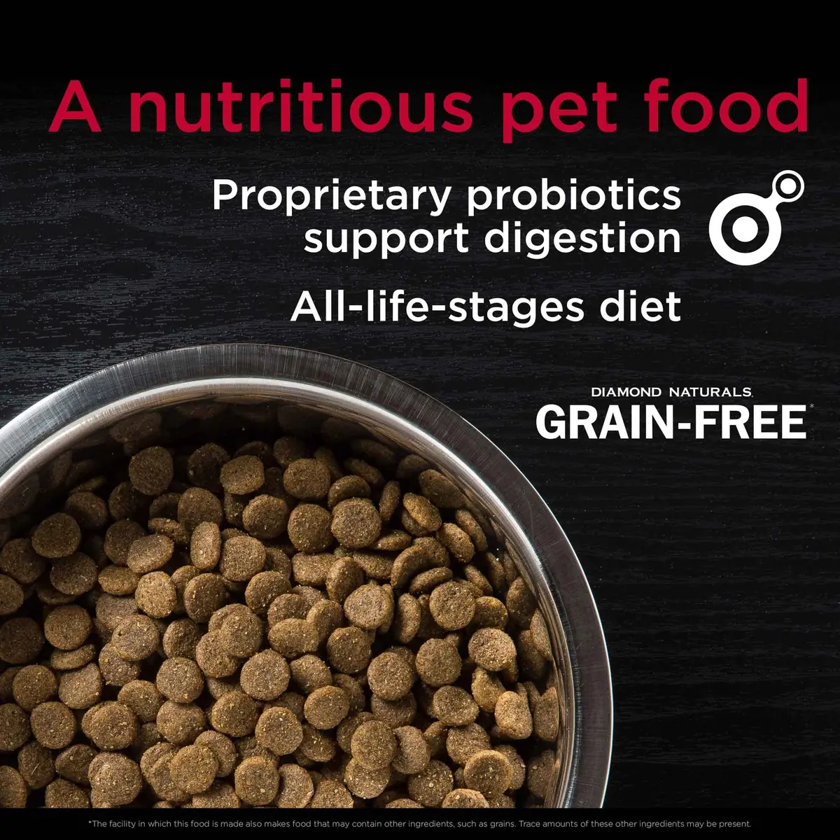 Diamond Naturals Grain-Free Dry Dog Food, Cage-Free Chicken, 14lb | All Life Stages Nutrition with Probiotics - view 2