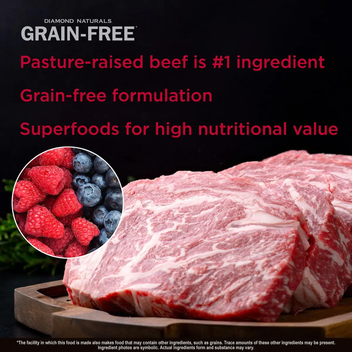 Diamond Naturals Grain Free Real Meat Recipe Premium Dry Dog Food 5Lb | Supports Lean Muscles & Energy - view 3