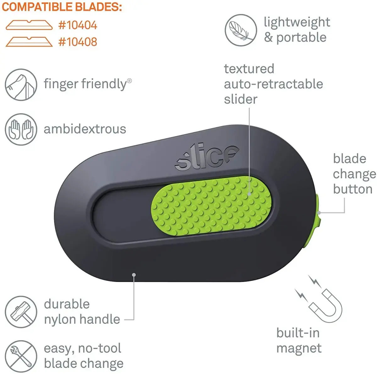 Slice Auto-Retractable Mini Box Cutter 12 Pack | Safe Ceramic Blade for Packaging & More - view 2