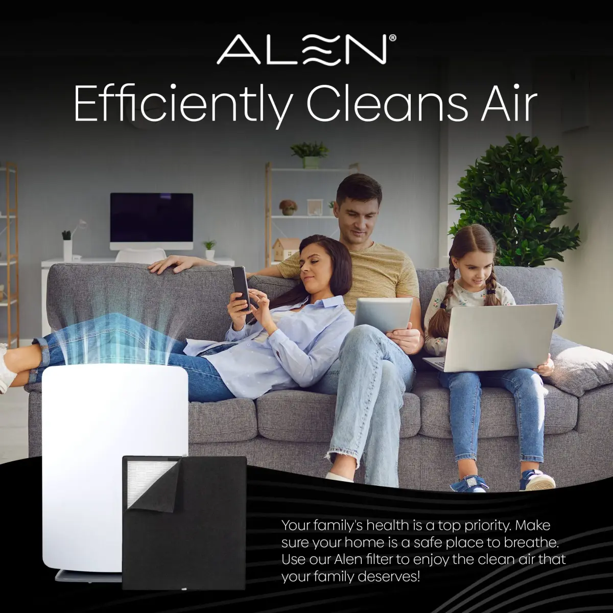 Alen BreatheSmart Classic Replacement HEPA Filter | Captures 99.99% of Particles Down to 0.1 Micron - view 2