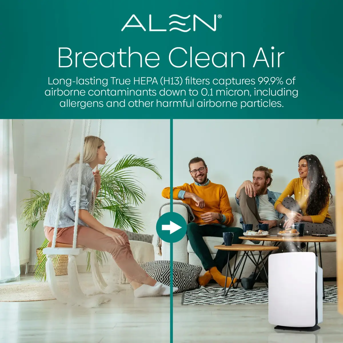 Alen BreatheSmart Classic Replacement Filter | True HEPA + Silver Carbon for Allergies, Dust, Mold, Odors (15 inch Height) - view 7