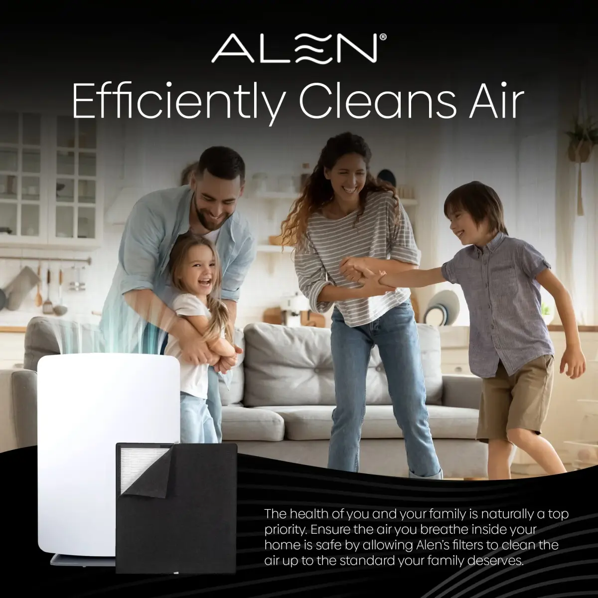 Alen BreatheSmart Classic Replacement Filter | True HEPA + Silver Carbon for Allergies, Dust, Mold, Odors (15 inch Height) - view 2