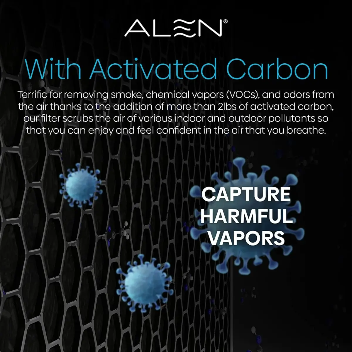 Alen BreatheSmart Classic Replacement Filter — True HEPA & Activated Carbon Filter for VOCs, Dust, Dander, Smoke, Odors (1-Pack) - view 7