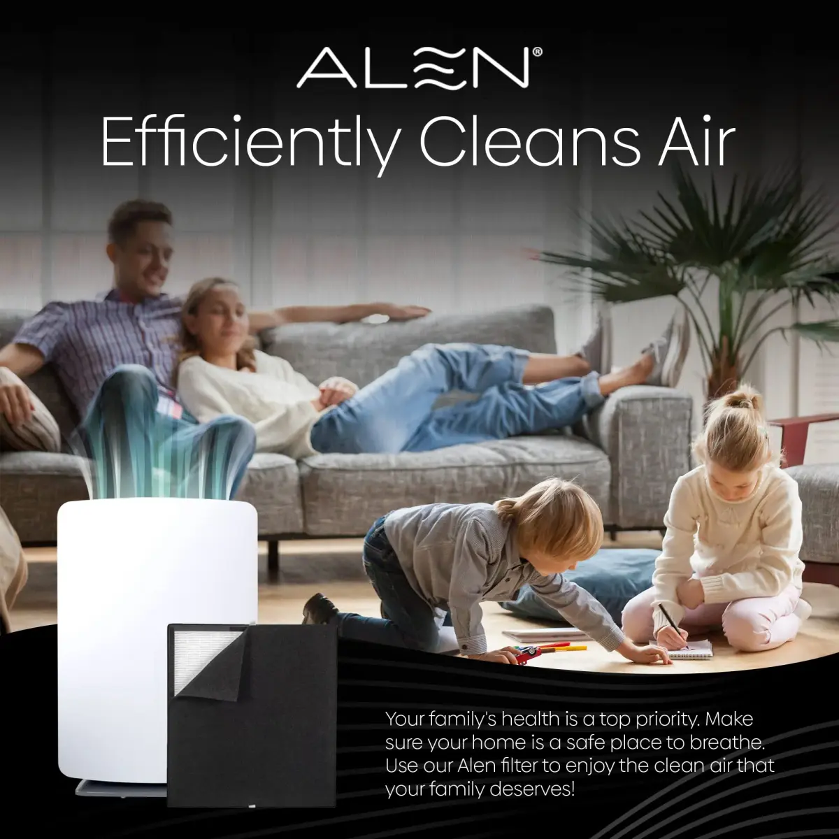 Alen BreatheSmart Classic Replacement Filter — True HEPA & Activated Carbon Filter for VOCs, Dust, Dander, Smoke, Odors (1-Pack) - view 2