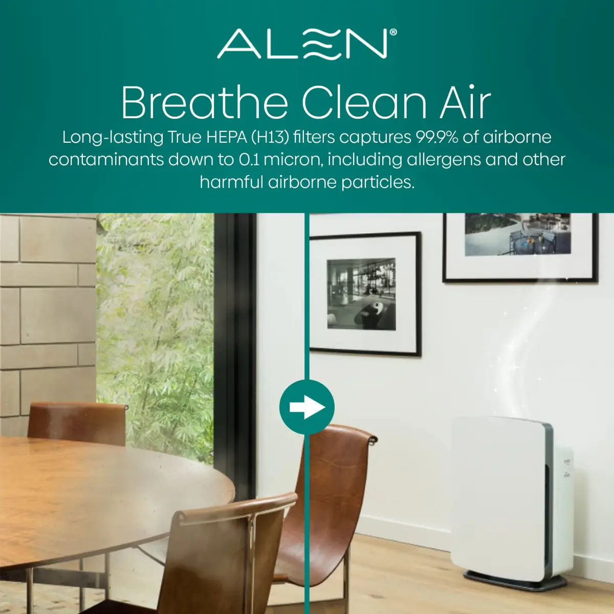 Alen BF35-Odor Replacement HEPA Filter for BreatheSmart Classic Air Purifier | 1,100 SqFt Coverage - view 7
