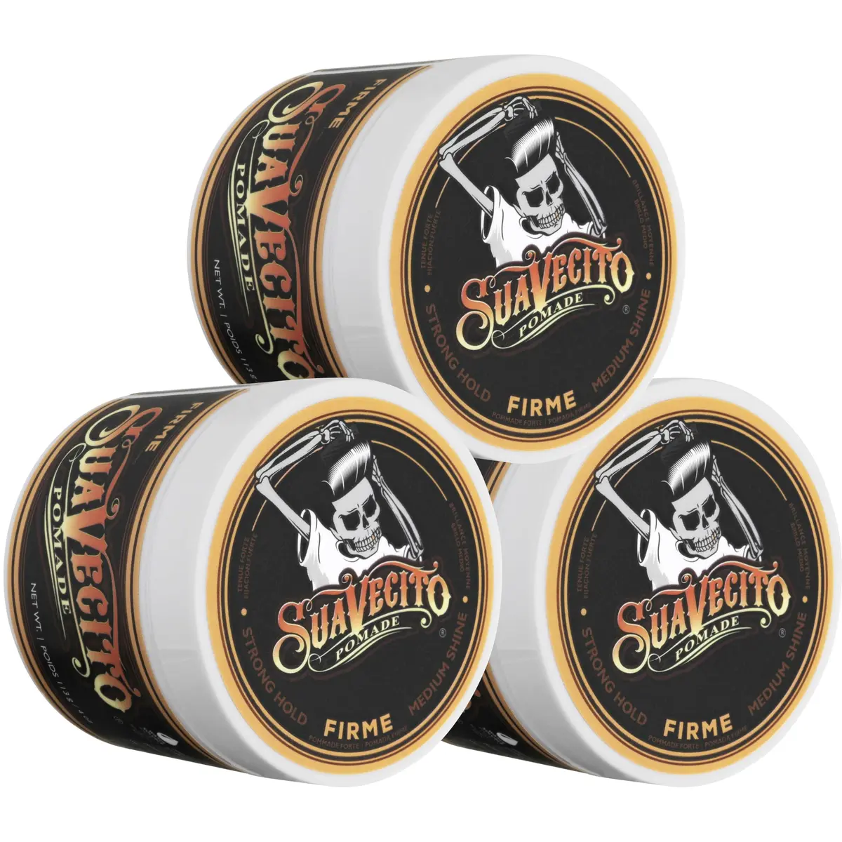 Suavecito Pomade Firme (Strong) Hold 4 oz | Water-Based Wax Like Flake Free Hair Gel for Men & Women - main product image