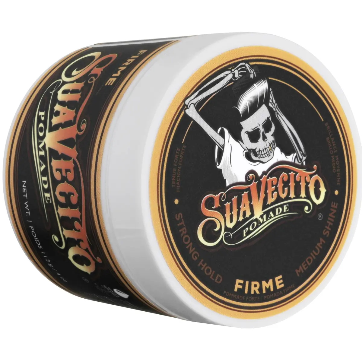 Suavecito Pomade Firme (Strong) Hold 4 oz | Water-Based Wax Like Flake Free Hair Gel for Men & Women - view 7