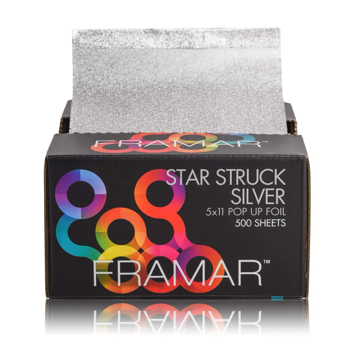 Framar Silver Hair Foils For Highlighting, 500 Count (Pack of 1) | Professional Embossed Foil Sheets - main product image