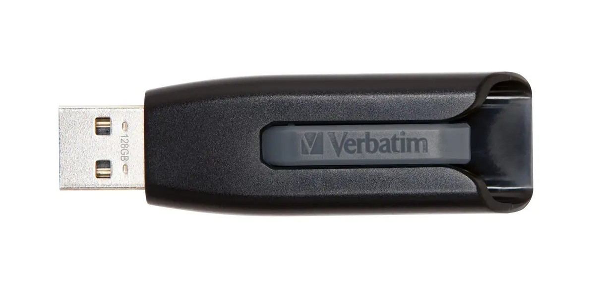 Verbatim 128GB USB 3.0 Store 'n' Go V3 Flash Drive - Gray | Cap-Less & PC/Mac Compatible - view 2