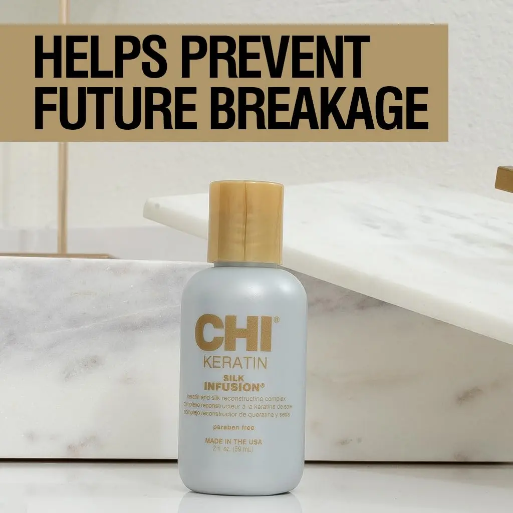 CHI Keratin Silk Infusion, 2 Fl Oz | Strengthens & Hydrates Dry Hair, Cruelty-Free - view 2