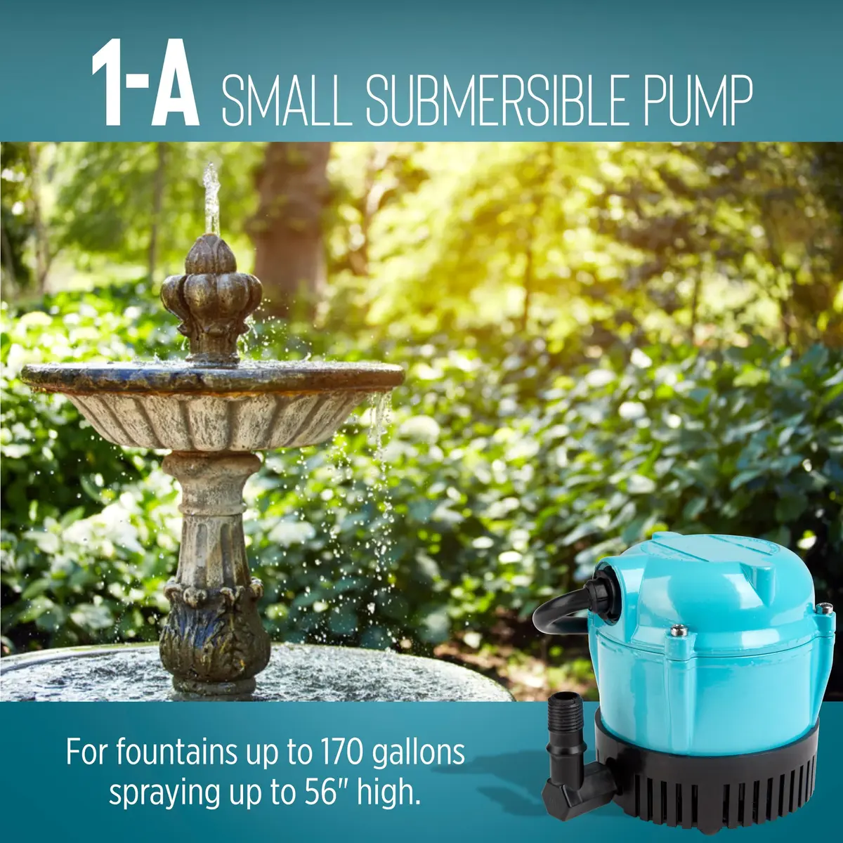 Little Giant 1-A 115V Submersible Pump 170 GPH | Continuous Use, Compact & Durable - view 6