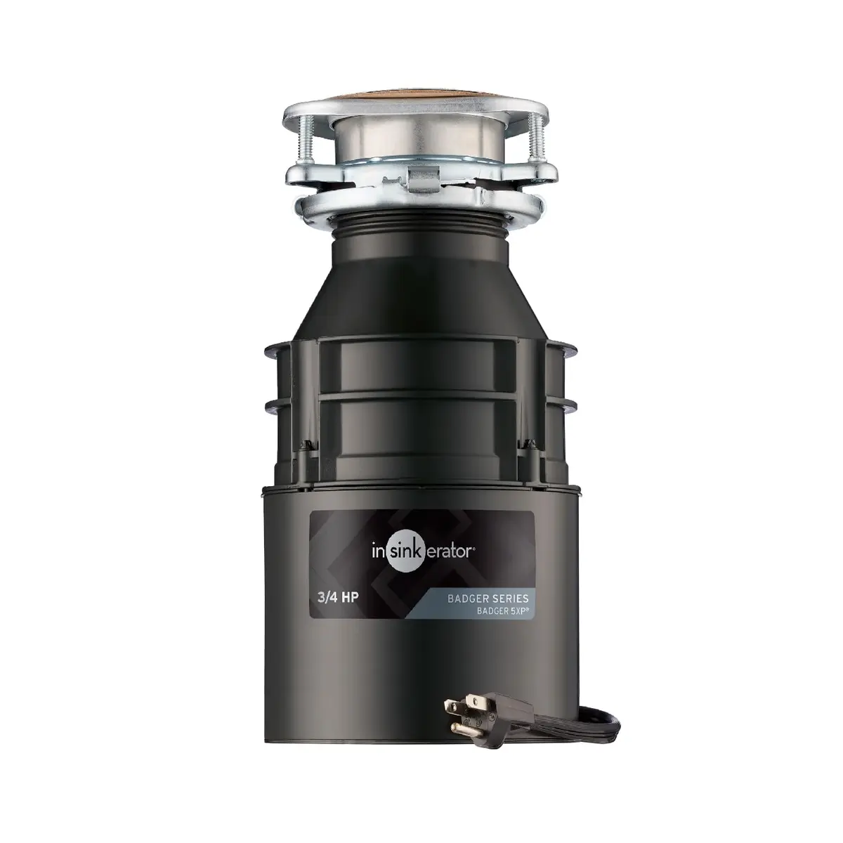 InSinkErator Badger 5XP Garbage Disposal with Power Cord, Badger Series 3/4 HP Continuous Feed Food Waste Disposer - main product image