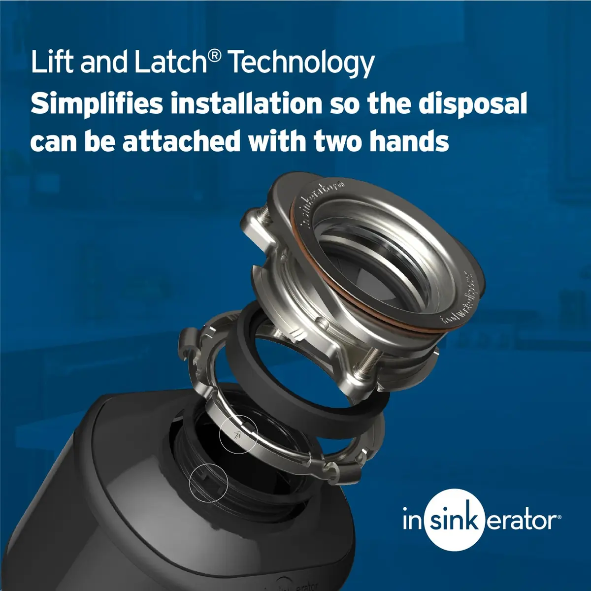 InSinkErator Badger 5XP Garbage Disposal with Power Cord, Badger Series 3/4 HP Continuous Feed Food Waste Disposer - view 6