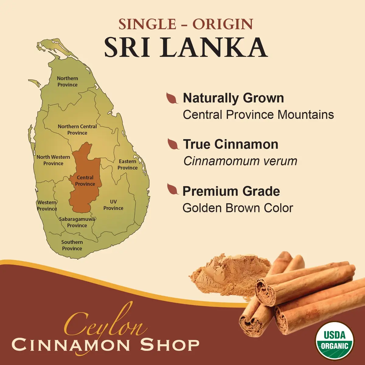 Ceylon Cinnamon Shop Organic Ceylon Cinnamon Capsules, 90 Count | USDA Certified, Vegan, Gluten-Free - view 6
