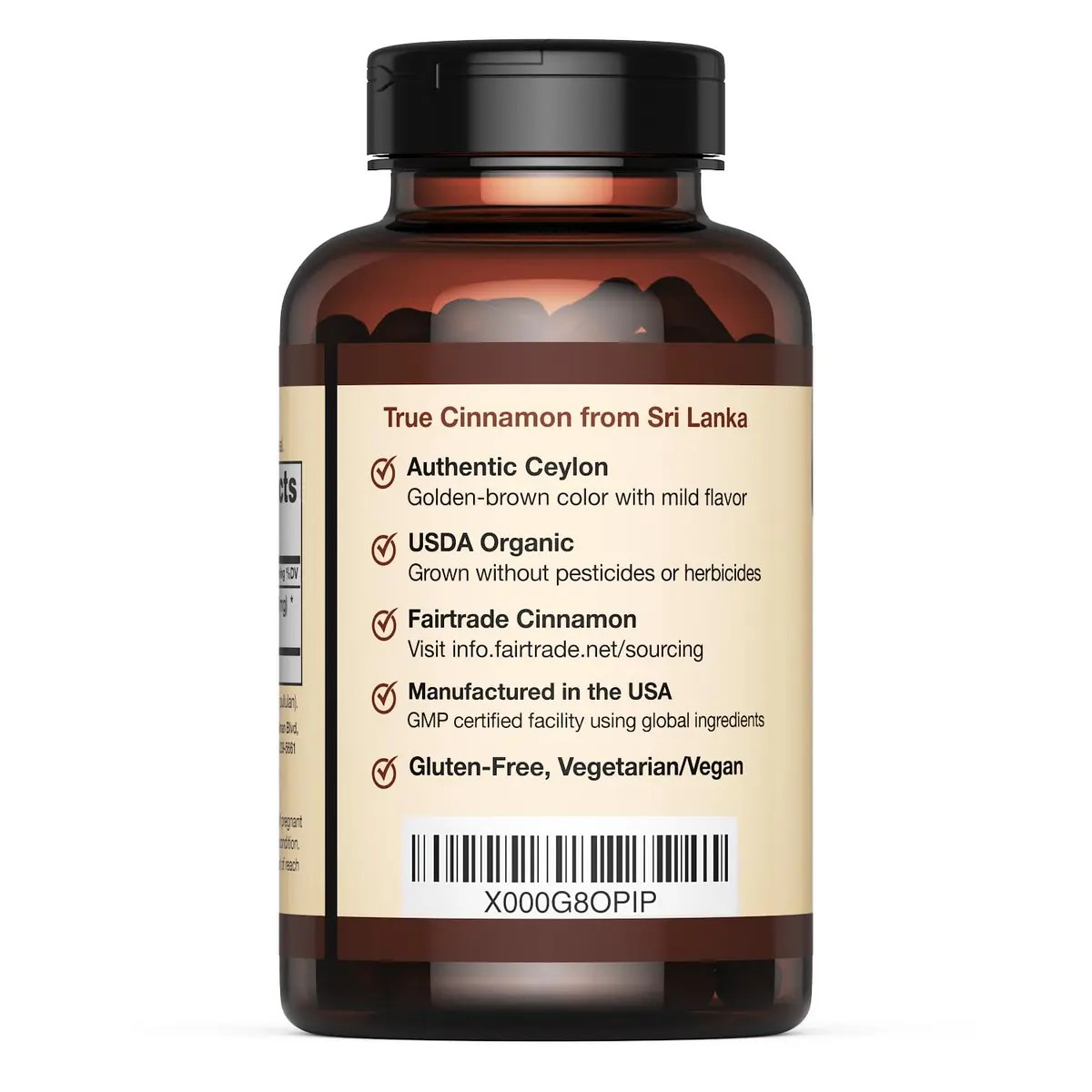 Ceylon Cinnamon Shop Organic Ceylon Cinnamon Capsules, 90 Count | USDA Certified, Vegan, Gluten-Free - view 3