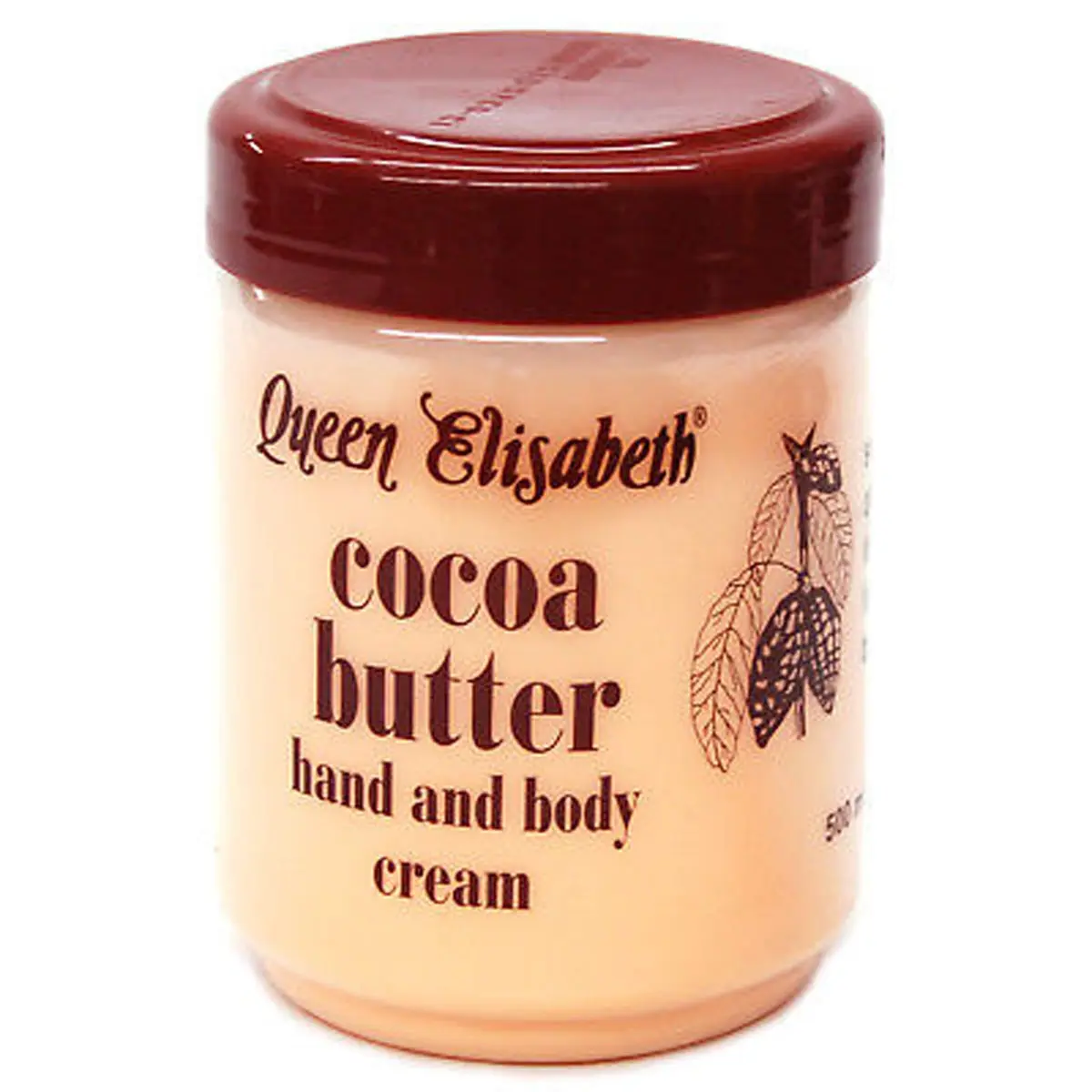 Queen Elisabeth Cocoa Butter Body Cream 500ml | Sun Protection & Deep Hydration for Dry Skin - main product image
